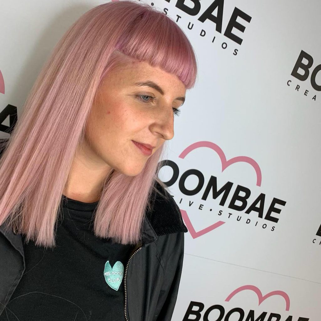 modern pink hair transformation